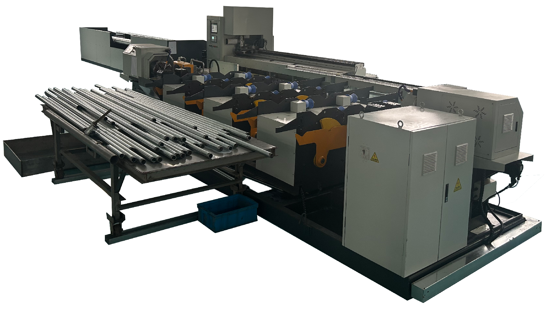 全自動激光切管套絲線